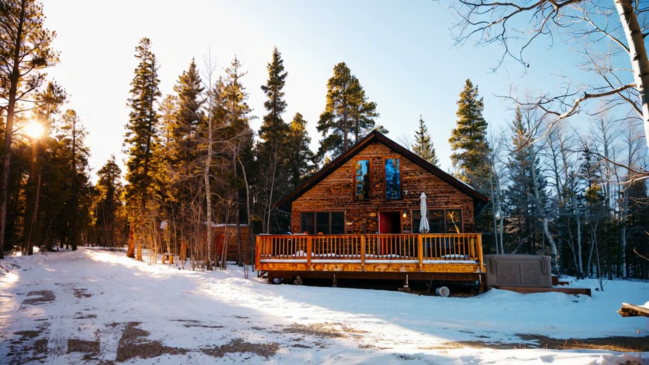 Log cabin in the pines, Alma, CO