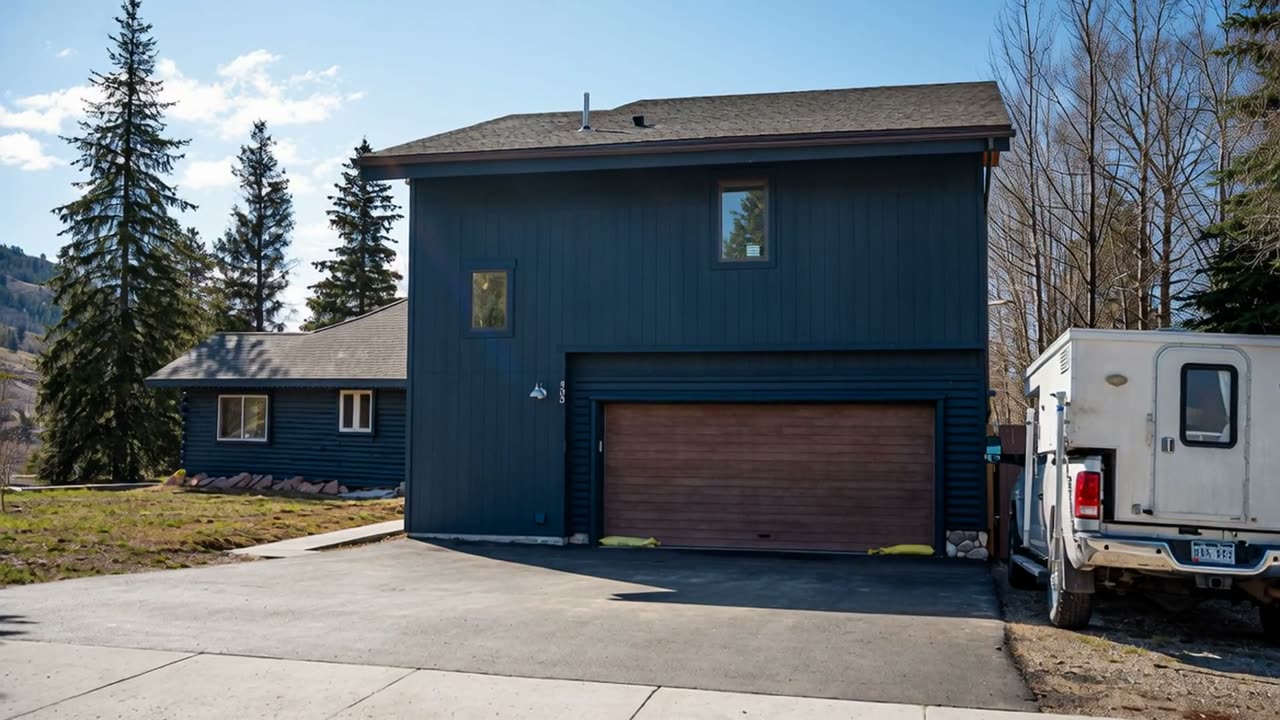 Two-storey home in deep blue, Summit County, CO